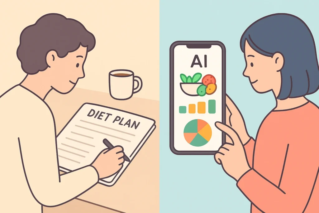 AI nutrition technology connects wearables and data to create personalized diets.
