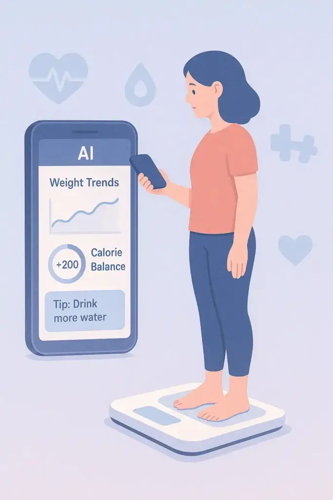 AI helps monitor weight, prevent lifestyle diseases, and promote long-term health.
