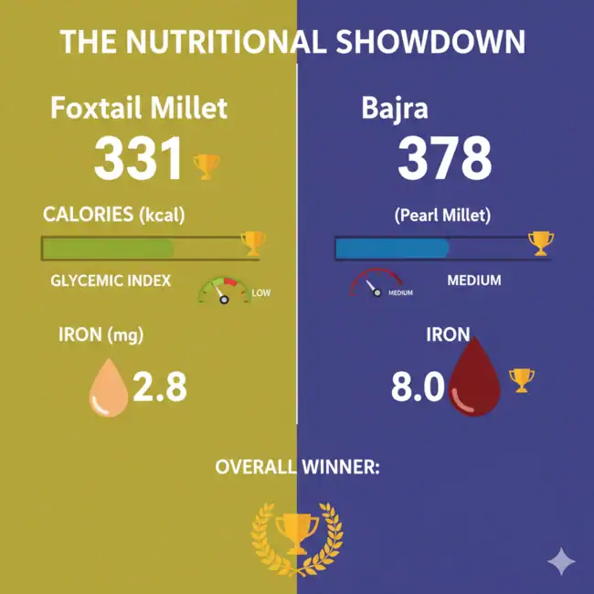 Foxtail vs Bajra nutritional Slowdown